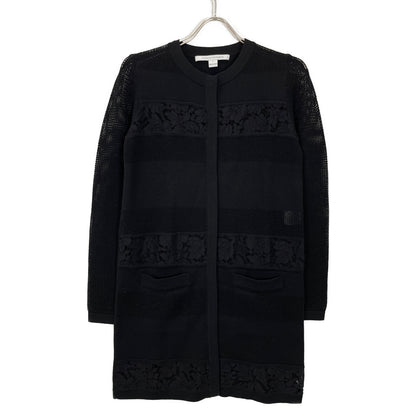 DIANEvonFURSTENBERG ダイアンフォンファステンバーグ ブラック 16年 DVF CARMELA LACE ウール ニット カーディガン トップス S