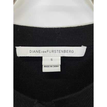 DIANEvonFURSTENBERG ダイアンフォンファステンバーグ ブラック 16年 DVF CARMELA LACE ウール ニット カーディガン トップス S