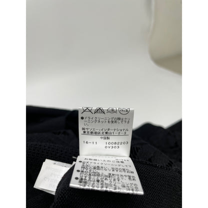 DIANEvonFURSTENBERG ダイアンフォンファステンバーグ ブラック 16年 DVF CARMELA LACE ウール ニット カーディガン トップス S