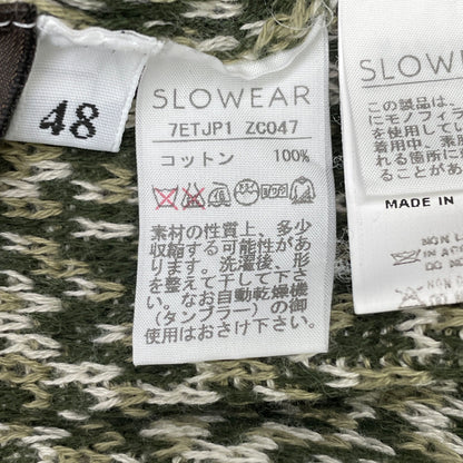 ZANONE ザノーネ ｸﾞﾘｰﾝ 7ETJP1 ZC047 ｺｯﾄﾝ ｽﾀﾝﾄﾞｶﾗｰﾆｯﾄｶｰﾃﾞｨｶﾞﾝ トップス 48