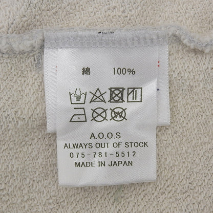 ALWAYS OUT OF STOCK オールウェイズアウトオブストック バックロゴ プルオーバーフーディ トップス メンズ コットン ライトグレー XL トップス XL