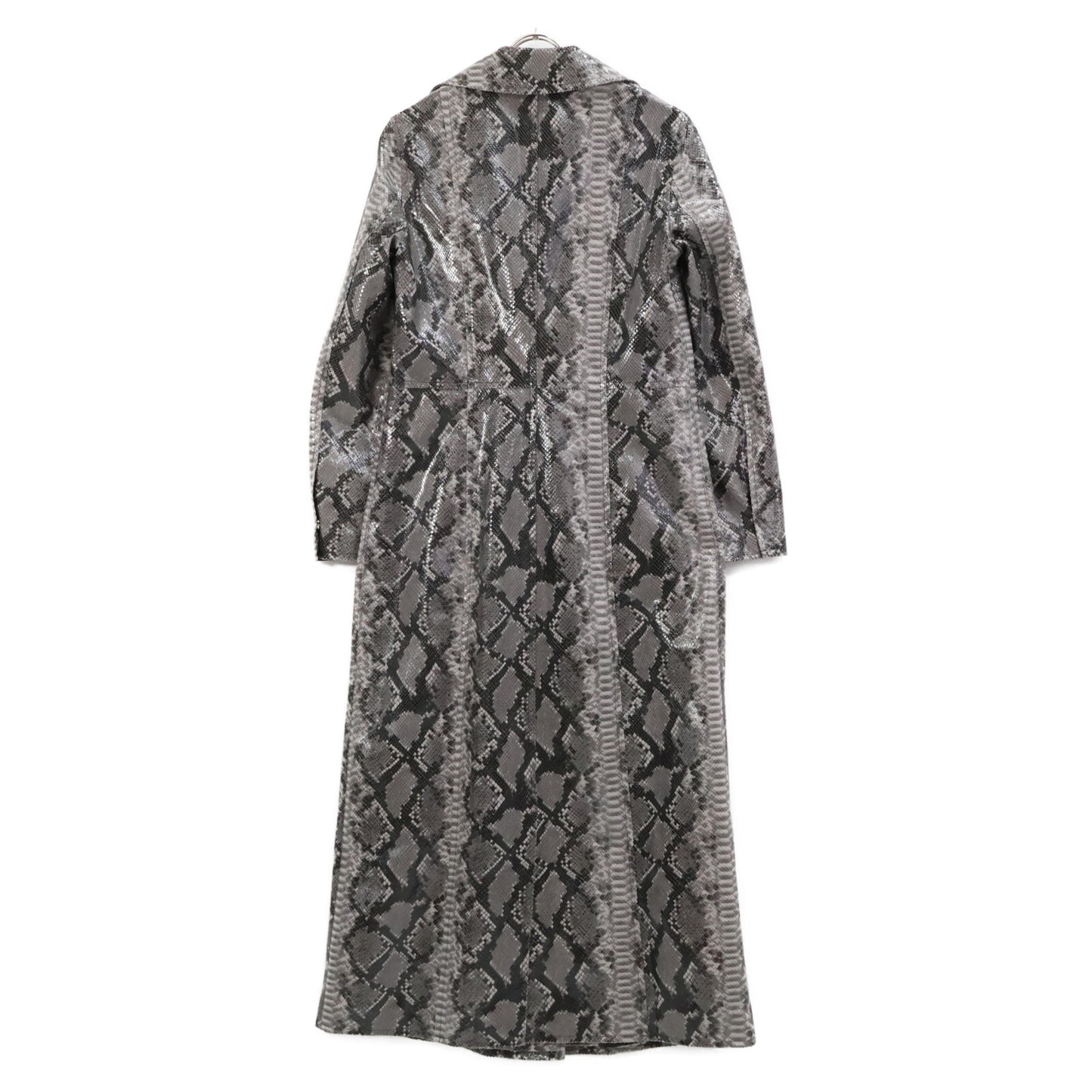 STAND STUDIO スタンドスタジオ 60853-8674 ブラック×ホワイト スネークスキンプリント ステンカラーコート コート 38