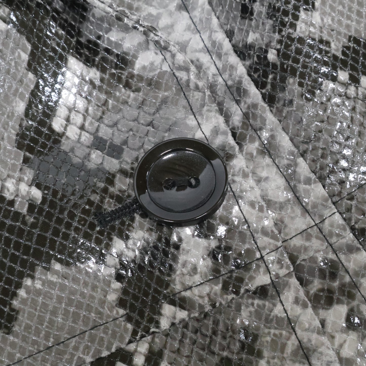 STAND STUDIO スタンドスタジオ 60853-8674 ブラック×ホワイト スネークスキンプリント ステンカラーコート コート 38