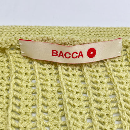 BACCA バッカ ｲｴﾛｰ ｺｯﾄﾝｺｰﾄﾞ Vﾈｯｸｶｰﾃﾞｨｶﾞﾝ トップス S