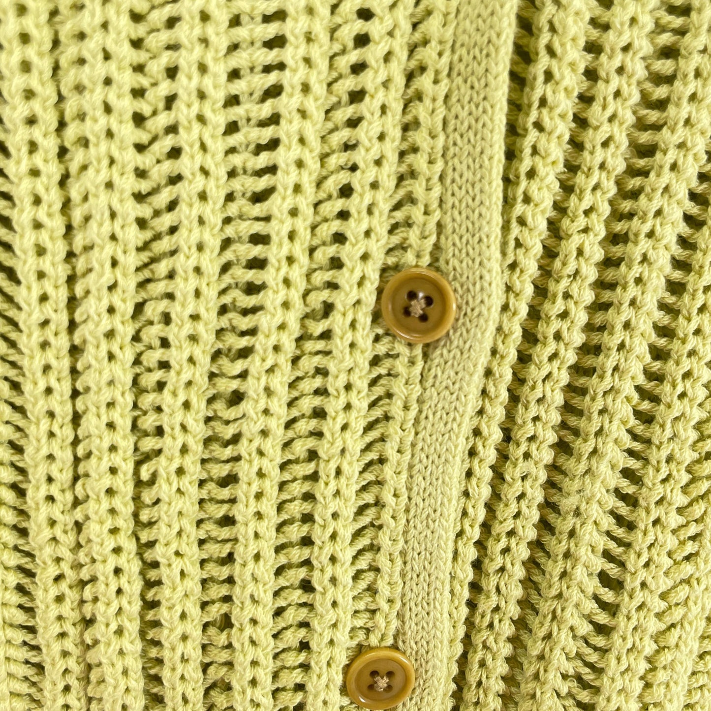 BACCA バッカ ｲｴﾛｰ ｺｯﾄﾝｺｰﾄﾞ Vﾈｯｸｶｰﾃﾞｨｶﾞﾝ トップス S