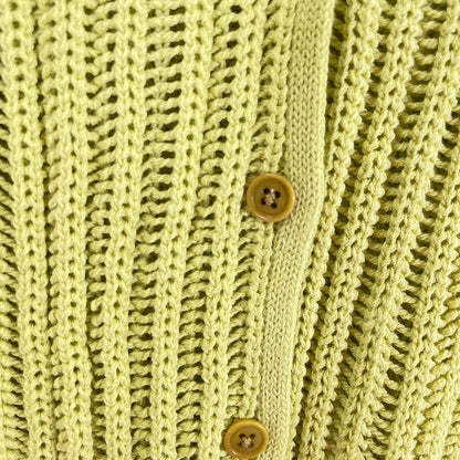 BACCA バッカ ｲｴﾛｰ ｺｯﾄﾝｺｰﾄﾞ Vﾈｯｸｶｰﾃﾞｨｶﾞﾝ トップス S