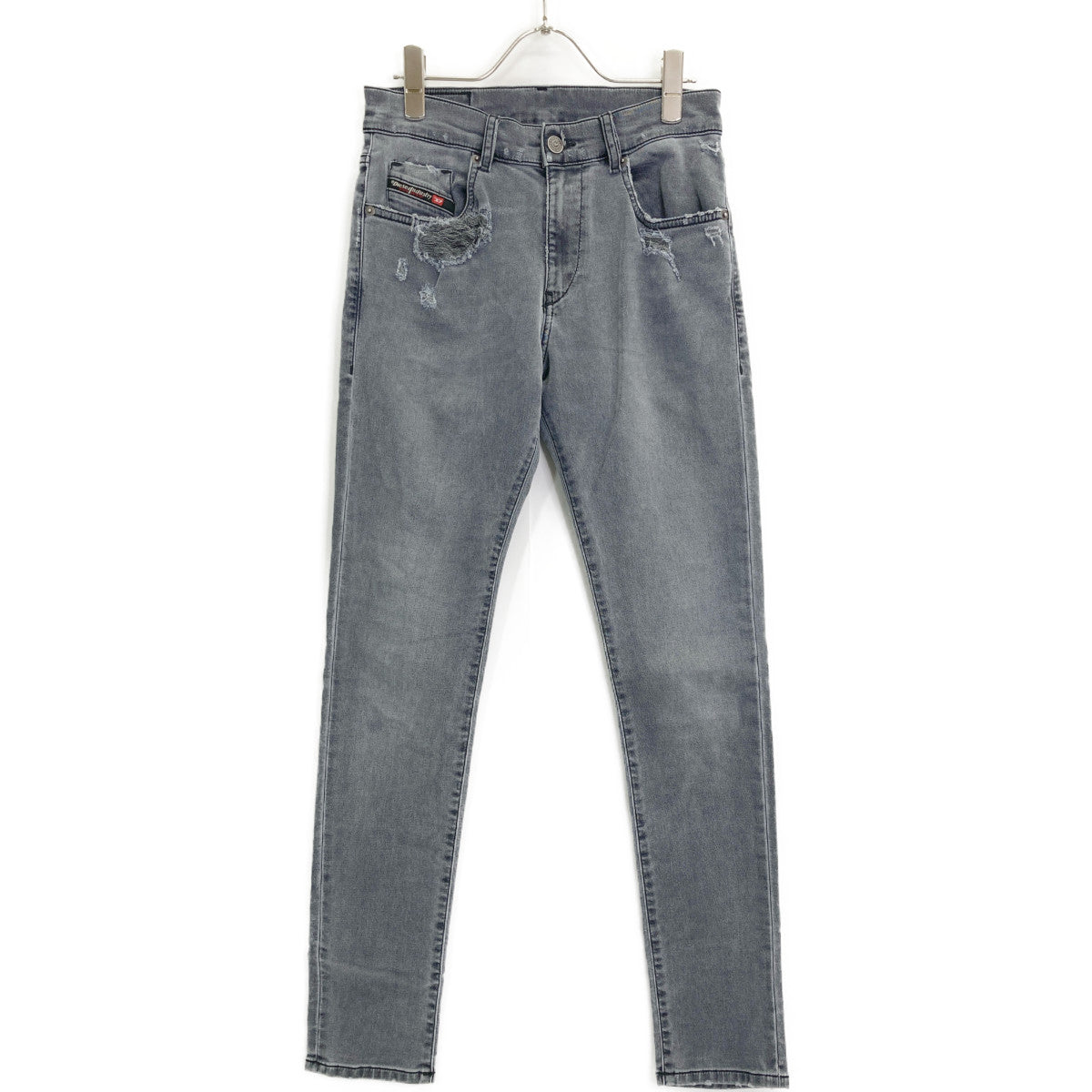 DIESEL ディーゼル グレー D-STRUKT-Z-NE スキニーデニムパンツ ボトムス 26