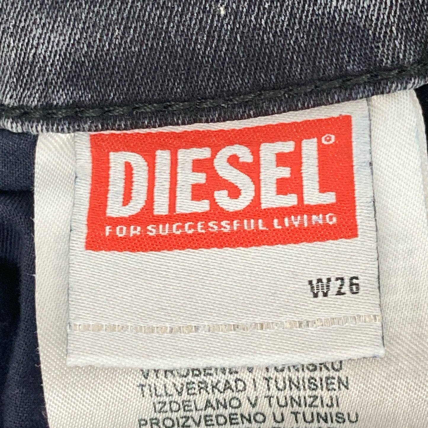 DIESEL ディーゼル グレー D-STRUKT-Z-NE スキニーデニムパンツ ボトムス 26