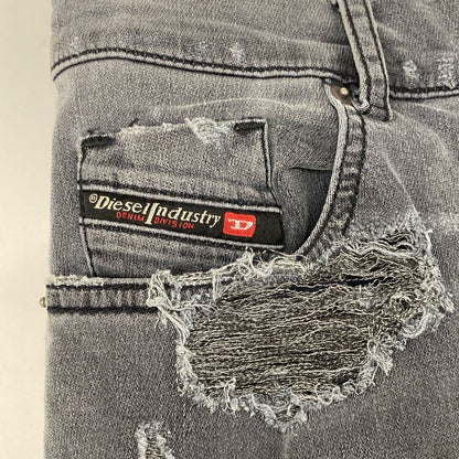 DIESEL ディーゼル グレー D-STRUKT-Z-NE スキニーデニムパンツ ボトムス 26