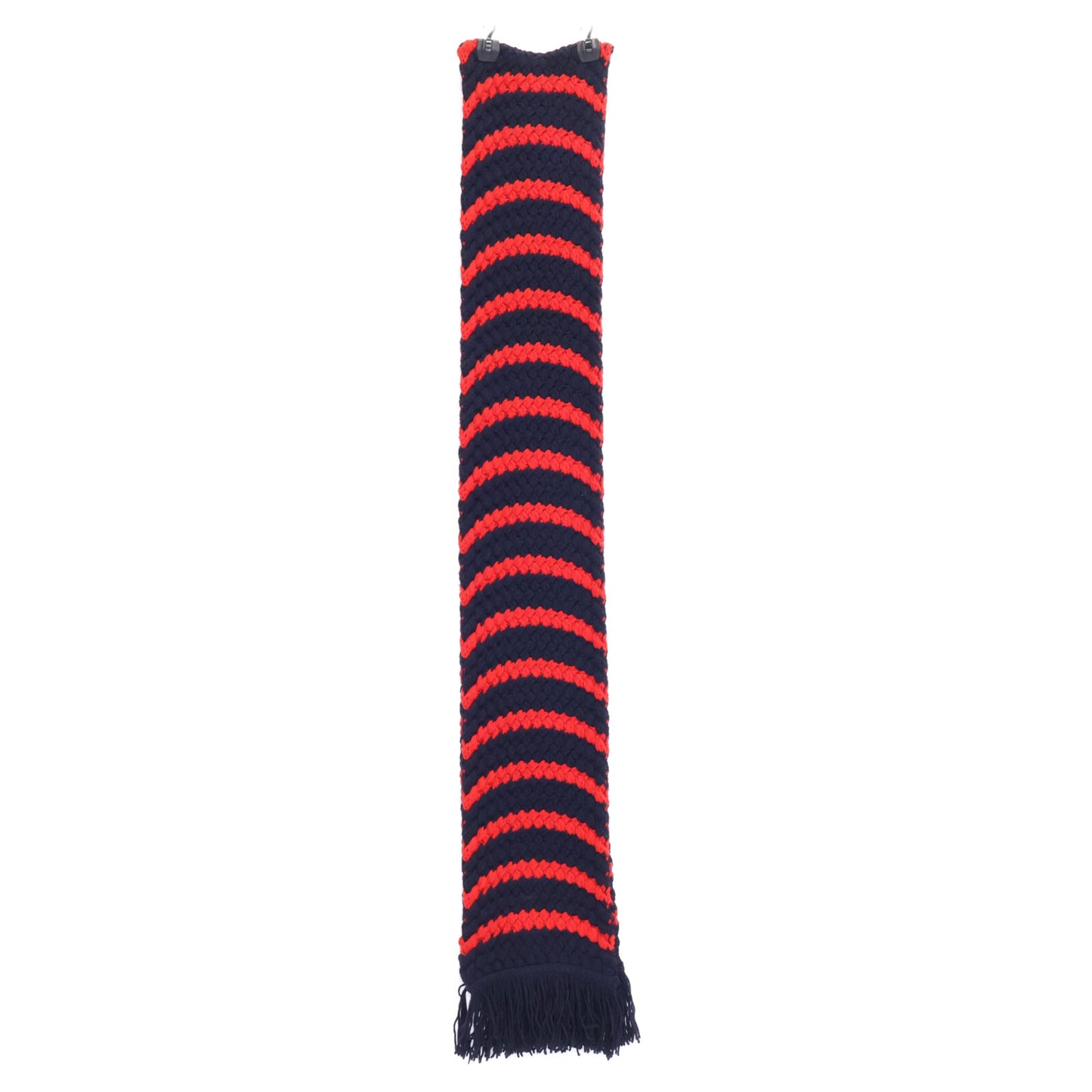 ALANUI アラヌイ 【新品】LWMA011F23KNI002 NAVIGATORS SCARF ボーダー フリンジ マフラー O/S