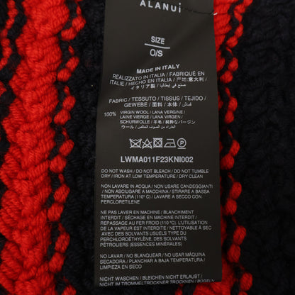 ALANUI アラヌイ 【新品】LWMA011F23KNI002 NAVIGATORS SCARF ボーダー フリンジ マフラー O/S
