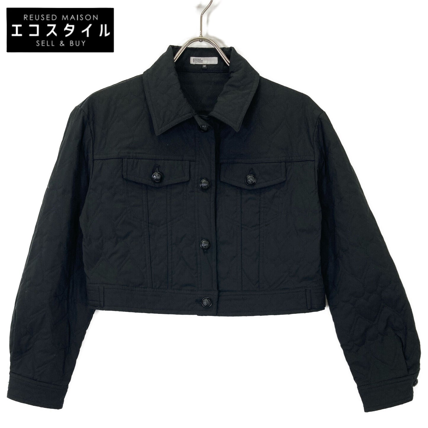 DOUBLE STANDARD CLOTHING ダブルスタンダードクロージング ブラック ハートキルティングショートジャケット ジャケット 38