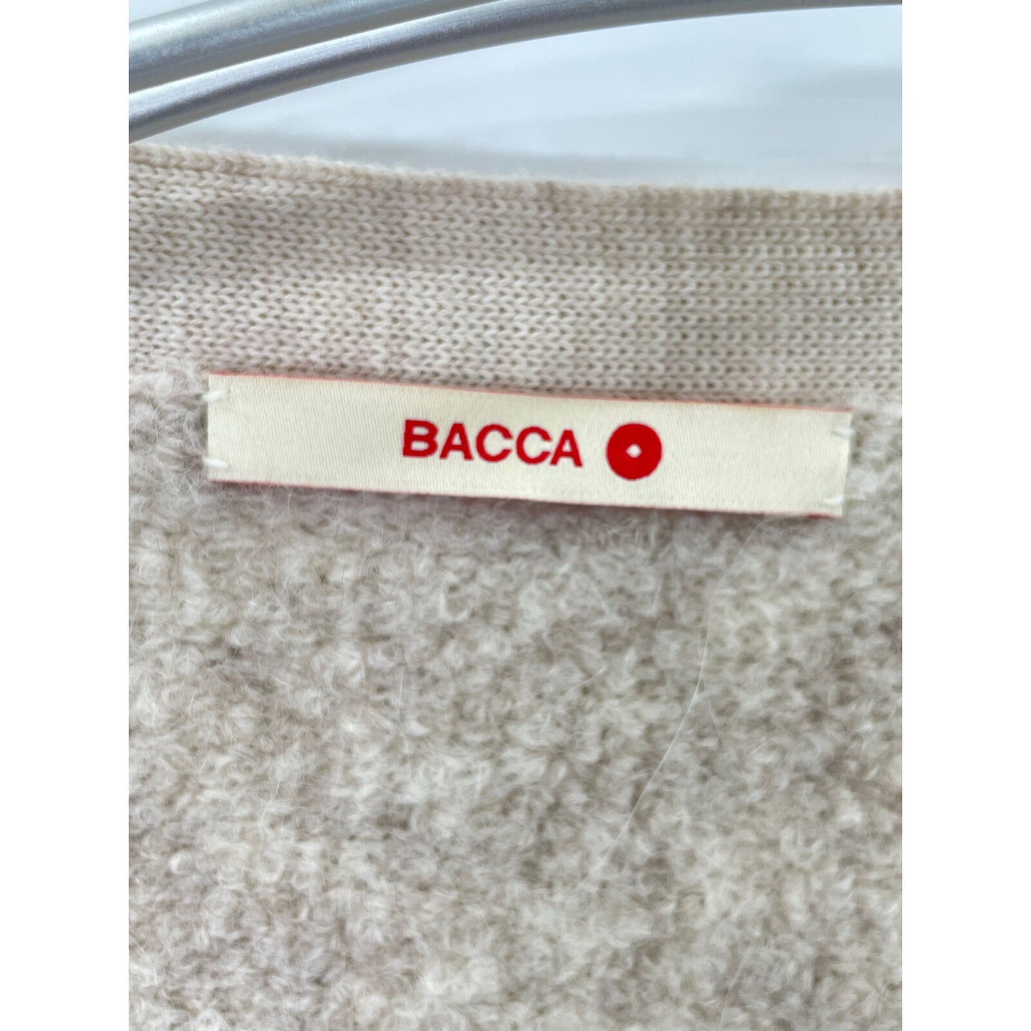 BACCA バッカ ﾍﾞｰｼﾞｭ ﾍﾞﾋﾞｰｱﾙﾊﾟｶﾙｰﾌﾟ ﾍﾞﾙﾄｶｰﾃﾞｨｶﾞﾝ トップス S