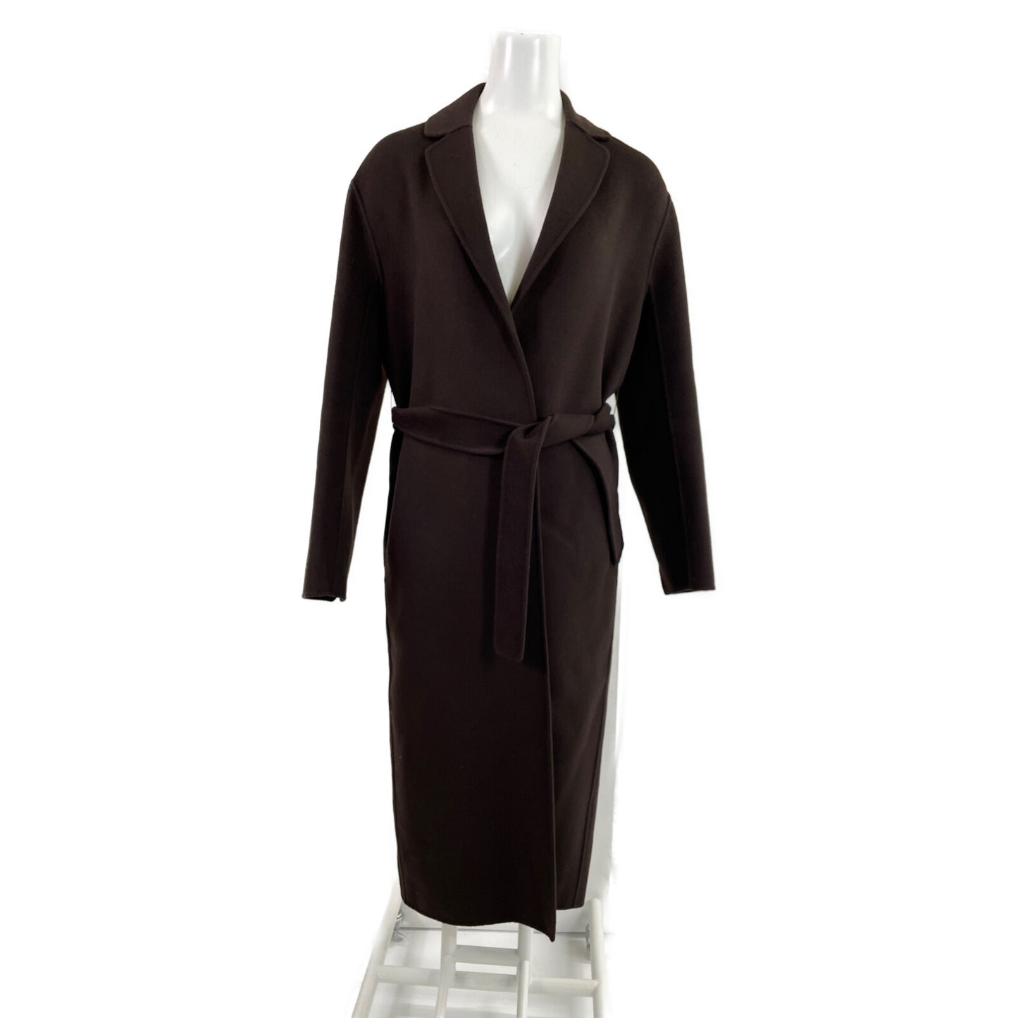 S MaxMara エスマックスマーラ ブラウン 90160203 ウール100 クチットアマーノ ベルト付き コート コート 40
