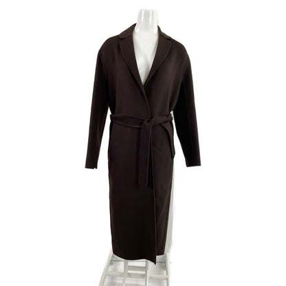 S MaxMara エスマックスマーラ ブラウン 90160203 ウール100 クチットアマーノ ベルト付き コート コート 40