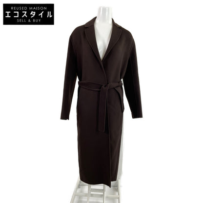 S MaxMara エスマックスマーラ ブラウン 90160203 ウール100 クチットアマーノ ベルト付き コート コート 40