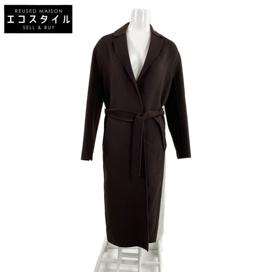 S MaxMara エスマックスマーラ ブラウン 90160203 ウール100 クチットアマーノ ベルト付き コート コート 40