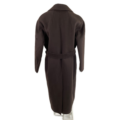 S MaxMara エスマックスマーラ ブラウン 90160203 ウール100 クチットアマーノ ベルト付き コート コート 40
