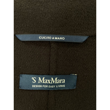 S MaxMara エスマックスマーラ ブラウン 90160203 ウール100 クチットアマーノ ベルト付き コート コート 40