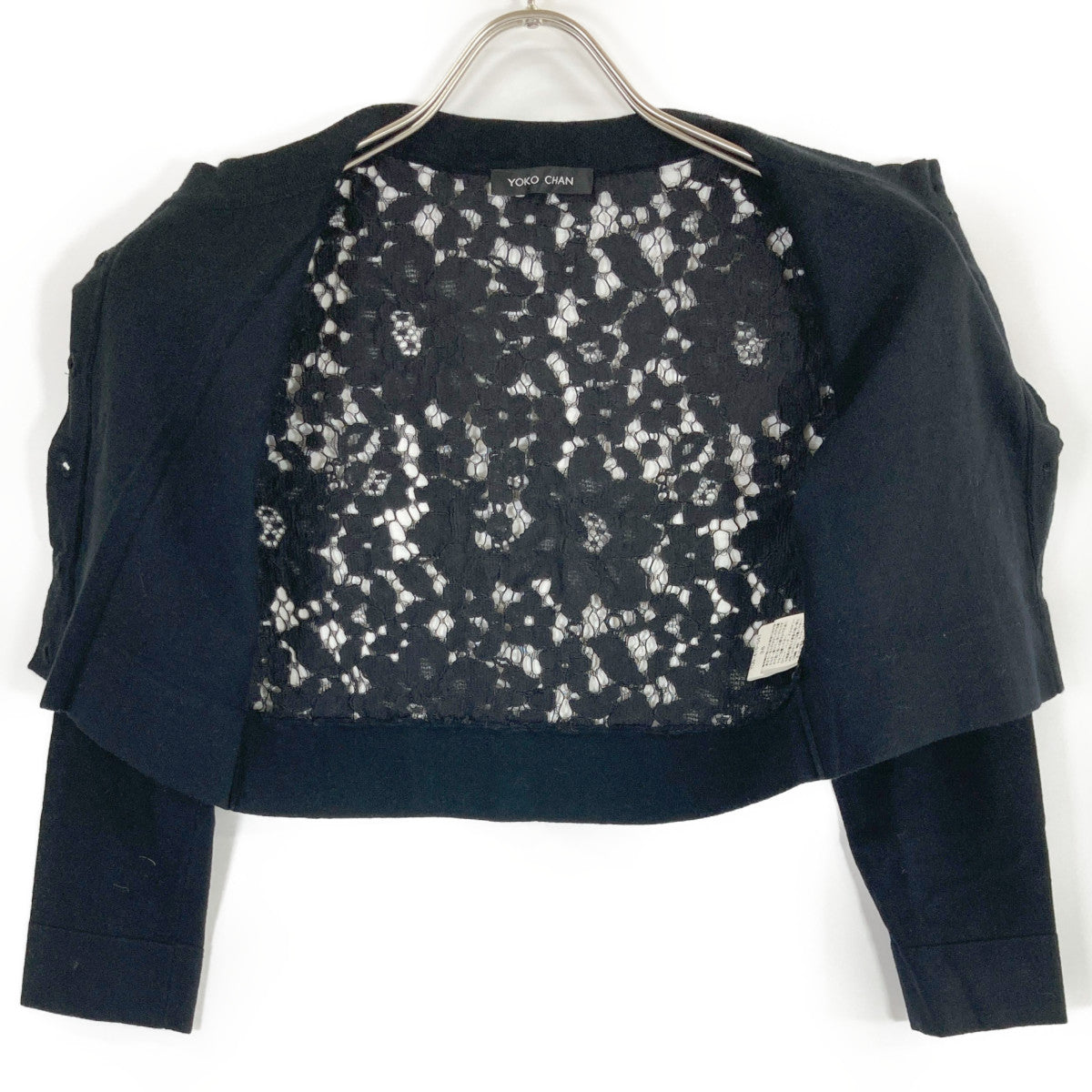 YOKOCHAN ヨーコチャン 【美品】YCN-416-041 レース/ニット切替 クルーネック ニット トップス 36