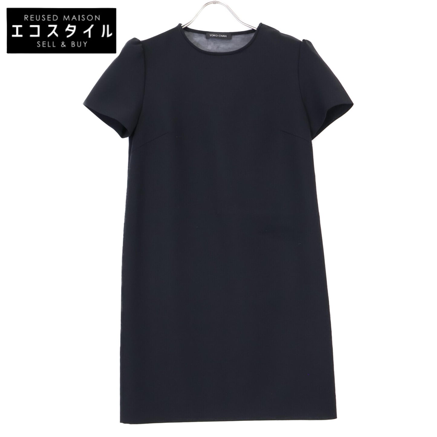 YOKOCHAN ヨーコチャン ブラック レーヨン混 ヨーコチャン バックVオーガンジードレス ワンピース 36