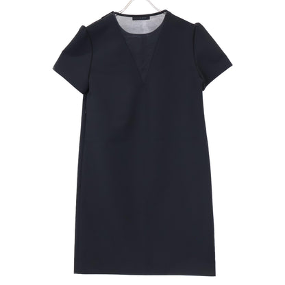 YOKOCHAN ヨーコチャン ブラック レーヨン混 ヨーコチャン バックVオーガンジードレス ワンピース 36