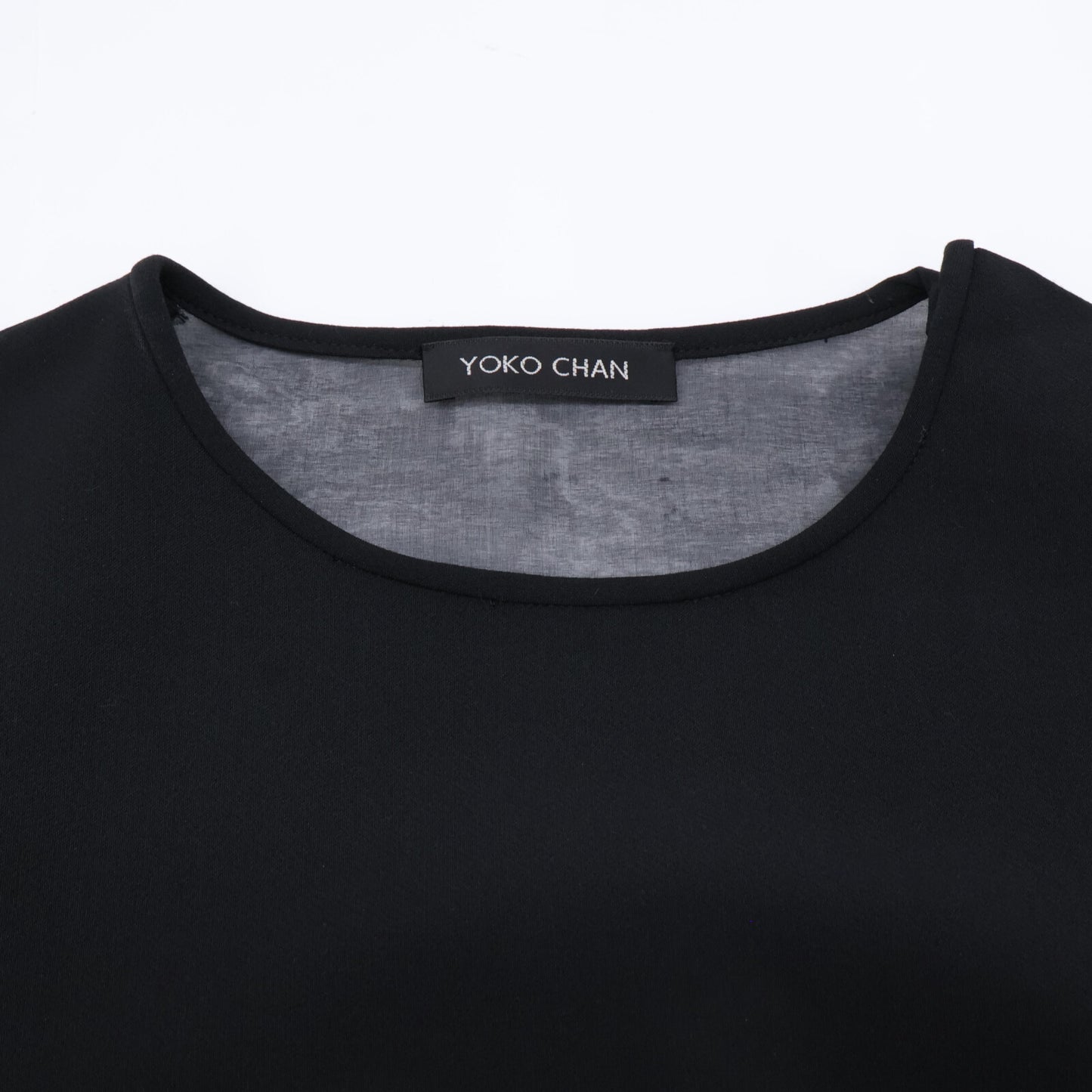 YOKOCHAN ヨーコチャン ブラック レーヨン混 ヨーコチャン バックVオーガンジードレス ワンピース 36