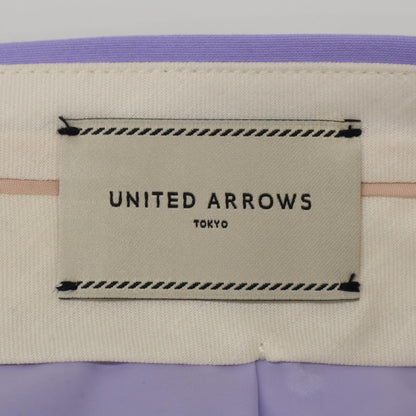UNITED ARROWS ユナイテッドアローズ ﾗｲﾄﾊﾟｰﾌﾟﾙ ｳｰﾙ ｼﾙｸ ﾂｲﾙ ﾃｰﾊﾟｰﾄﾞ ﾊﾟﾝﾂ ボトムス 34