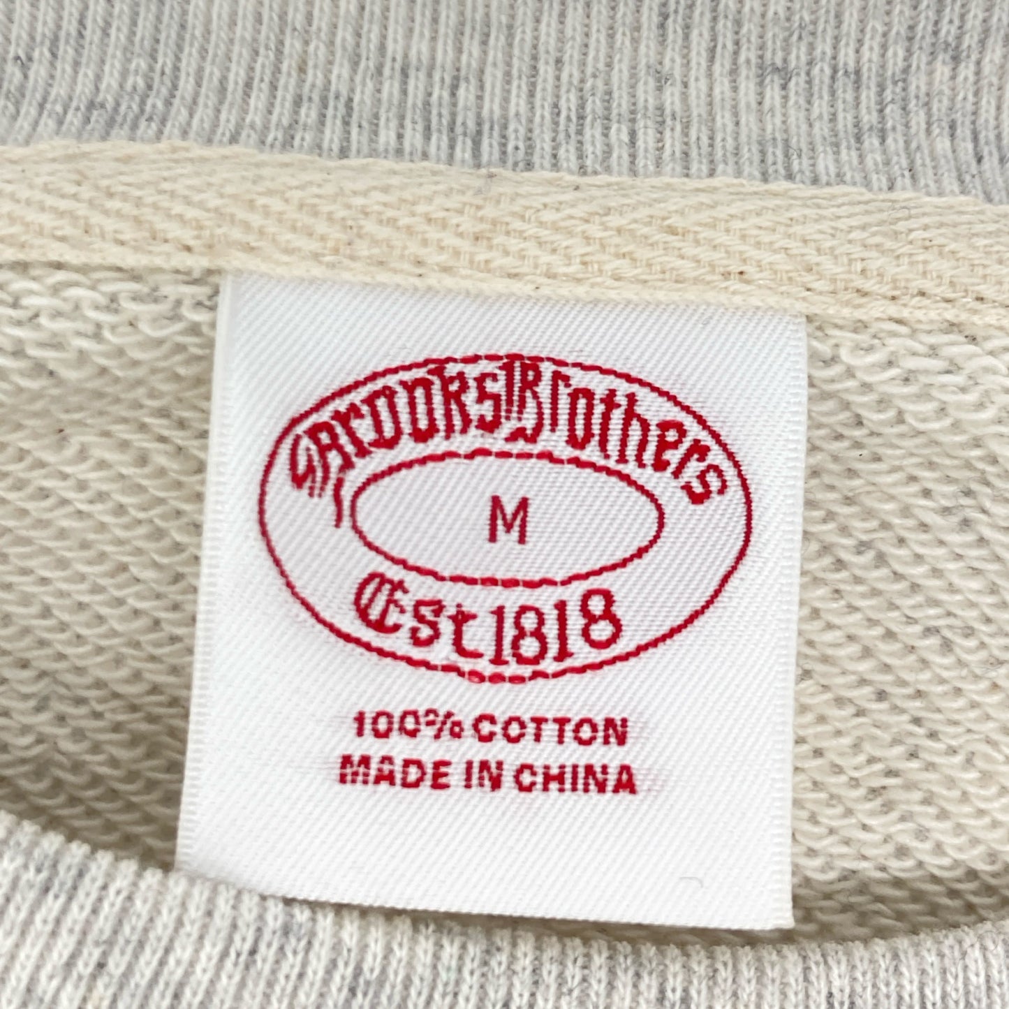 Brooks Brothers ブルックスブラザーズ ｸﾞﾚｰ 330000426 ﾌﾚﾝﾁﾃﾘｰ ﾛｺﾞ ｽｳｪｯﾄｼｬﾂ トップス M