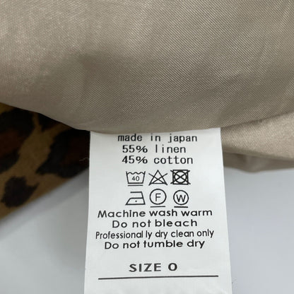 adeu アデウ ﾌﾞﾗｳﾝ ﾚｵﾊﾟｰﾄﾞ柄 ｷﾞｬｻﾞｰｽｶｰﾄ スカート O