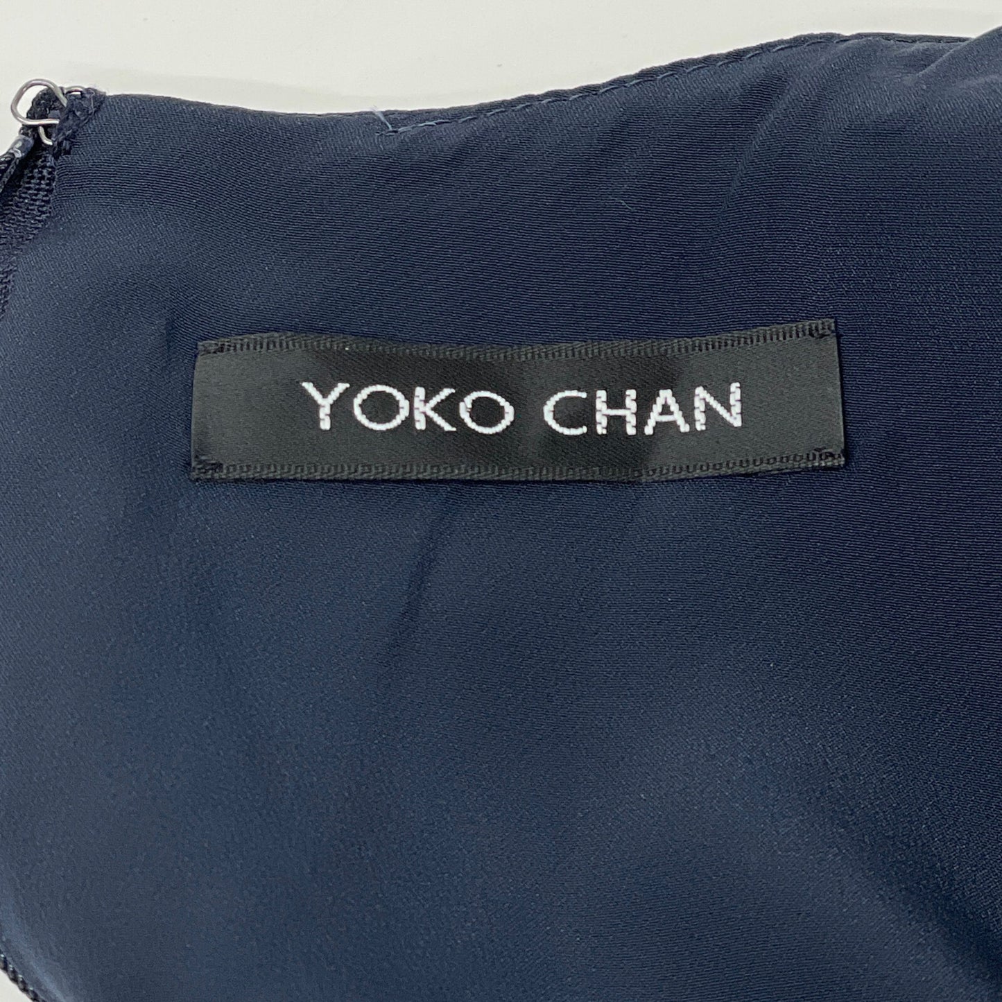 YOKOCHAN ヨーコチャン イエロー×ネイビー YCD-13SSC-020 ノースリーブ バイカラー ワンピース ワンピース 38