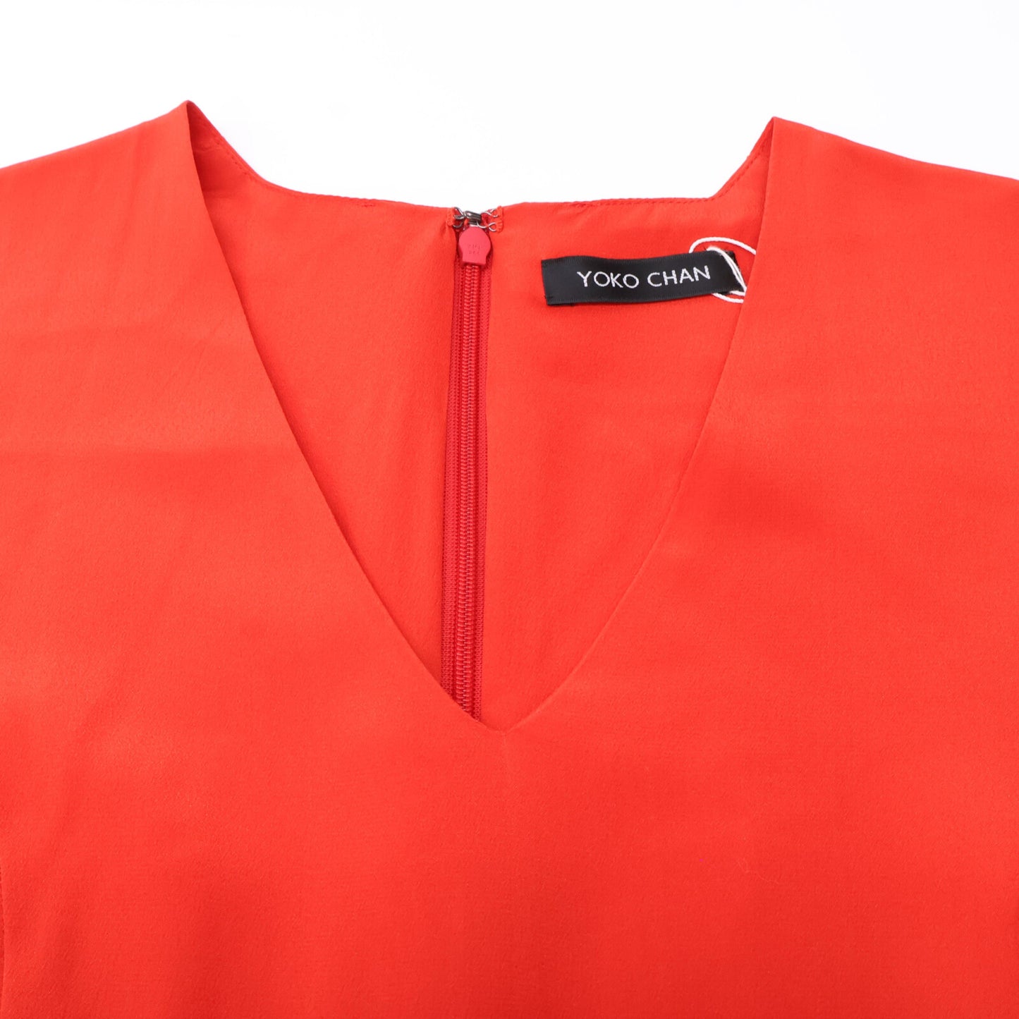 YOKOCHAN ヨーコチャン レッド YCD-13SSC-020 ノースリーブ バイカラー ワンピース ワンピース 38