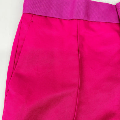 DRAWER ドゥロワー ピンク ギャバカラーテーパードパンツ ボトムス 38