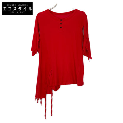 Yohji Yamamoto ヨウジヤマモト 22SS FG-T72-990 ﾚｯﾄﾞ COSMORAMA PLAIN STITCH DESIGN HEM PO トップス 2