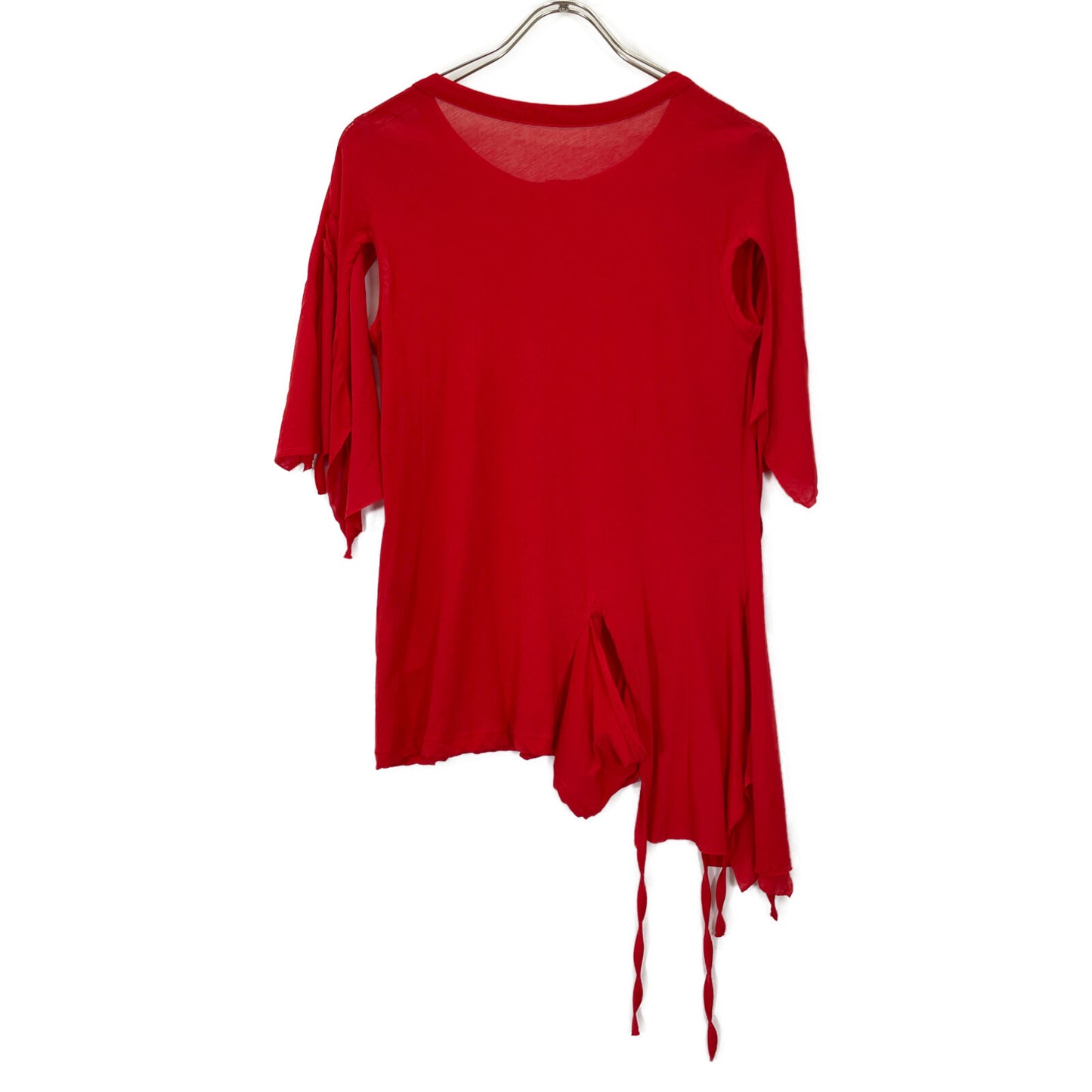 Yohji Yamamoto ヨウジヤマモト 22SS FG-T72-990 ﾚｯﾄﾞ COSMORAMA PLAIN STITCH DESIGN HEM PO トップス 2