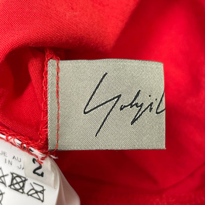 Yohji Yamamoto ヨウジヤマモト 22SS FG-T72-990 ﾚｯﾄﾞ COSMORAMA PLAIN STITCH DESIGN HEM PO トップス 2