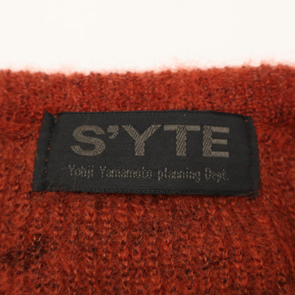 S'YTE サイト UV-K06-616 ブラック×レッド モヘアニット トップス 3