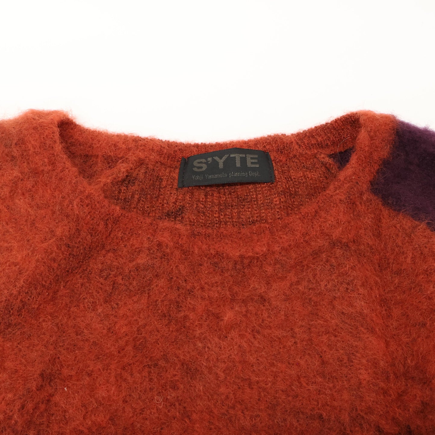 S'YTE サイト UV-K06-616 ブラック×レッド モヘアニット トップス 3