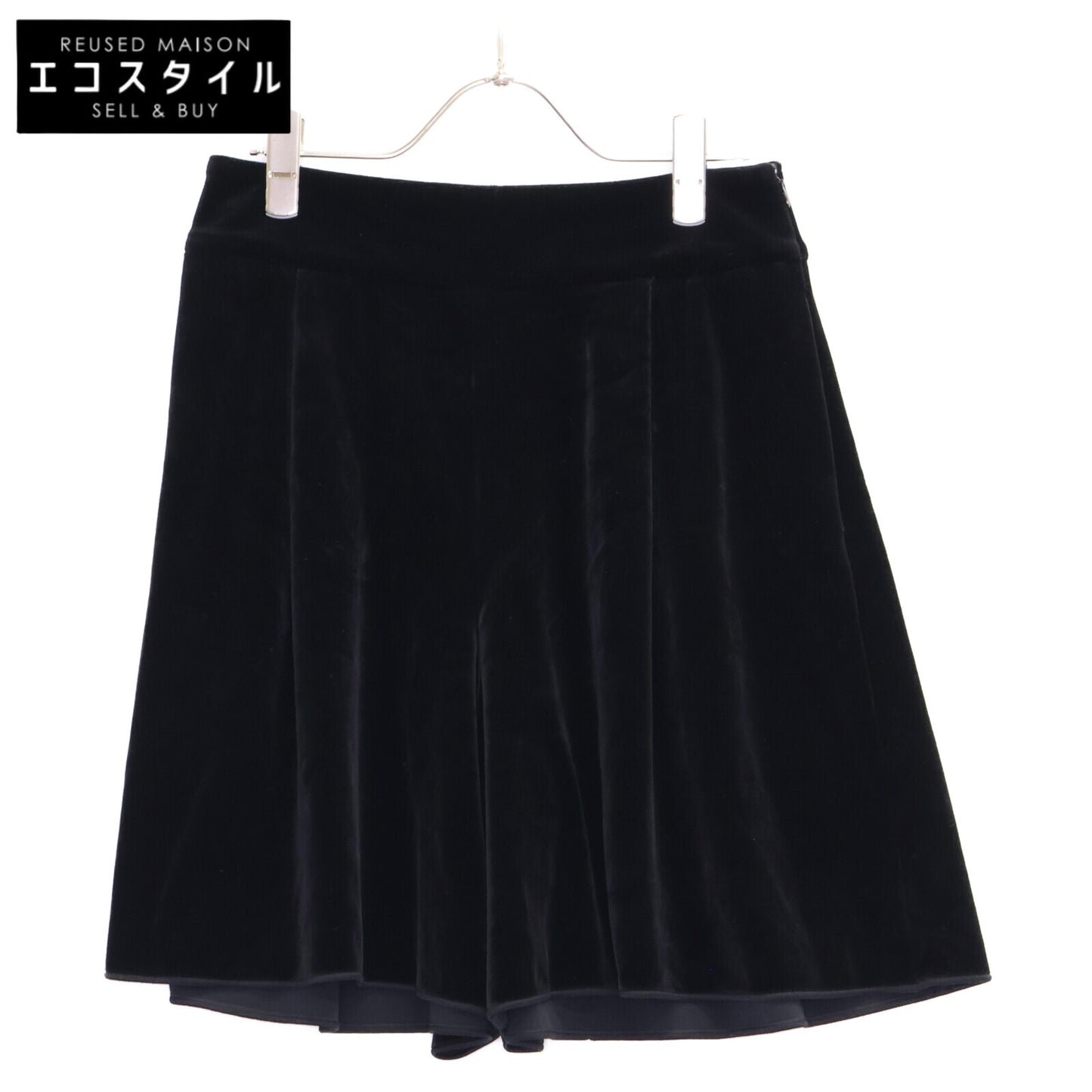 VELOUR NOIR ベロア ノワール 40455 ブラック ベロア ハーフパンツ ボトムス 38