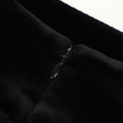 VELOUR NOIR ベロア ノワール 40455 ブラック ベロア ハーフパンツ ボトムス 38