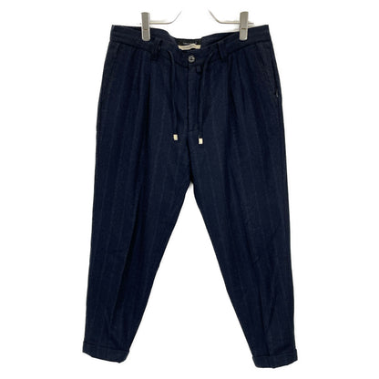 1piu1uguale3 ウノピゥウノウグァーレトレ ﾈｲﾋﾞｰ ｳｰﾙ混 113 giab's EASY ITALY TROUSERS PANTS ボトムス M