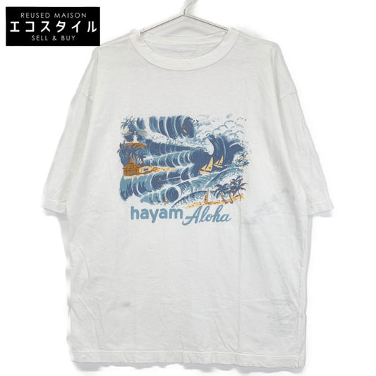 45R フォーティファイブ アール ﾎﾜｲﾄ ｺｯﾄﾝ HAYAMAｱﾛﾊ 908 45星Tｼｬﾂ トップス 5