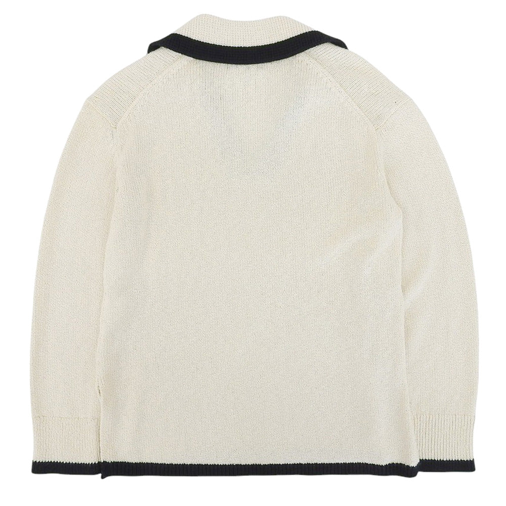 Theory セオリー Wave Boucle OW LS Pullover トップス レディース ホワイト×ネイビー P 24SS トップス P