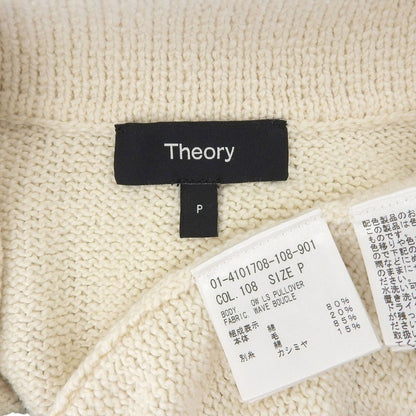 Theory セオリー Wave Boucle OW LS Pullover トップス レディース ホワイト×ネイビー P 24SS トップス P