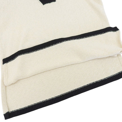 Theory セオリー Wave Boucle OW LS Pullover トップス レディース ホワイト×ネイビー P 24SS トップス P