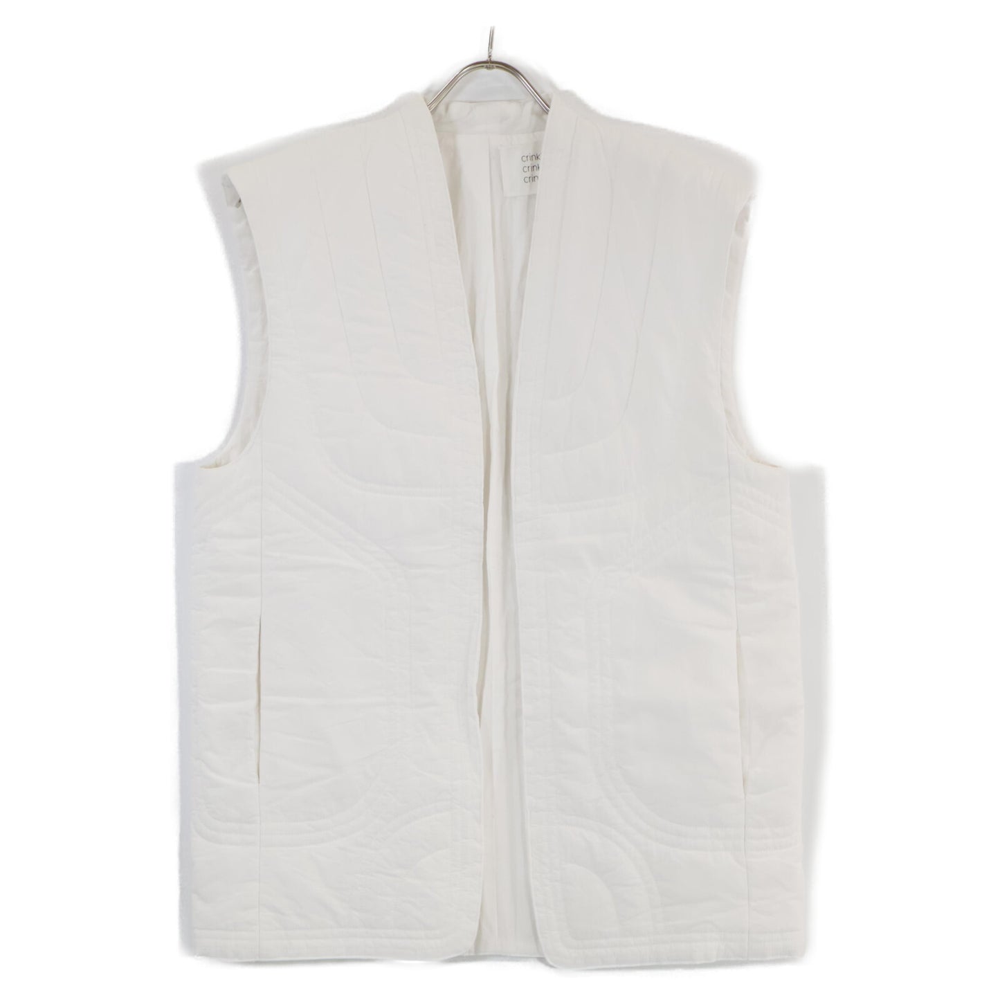 crinkle crinkle crinkle クリンクル クリンクル クリンクル 【crinkle crinkle crinkle】スティッチングキルティングベスト ベスト F