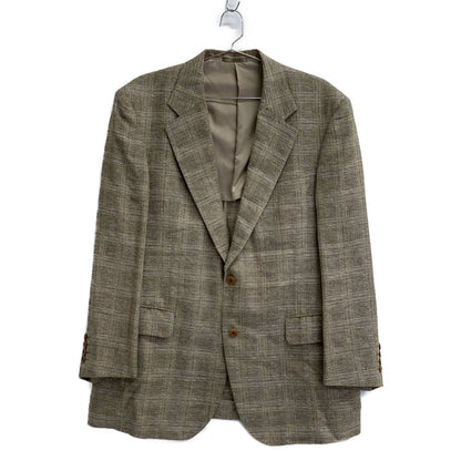 BURBERRY LONDON バーバリーロンドン BBE81-435-44 ﾍﾞｰｼﾞｭ ﾘﾈﾝｳｰﾙ ﾁｪｯｸ ﾃｰﾗｰﾄﾞｼﾞｬｹｯﾄ ジャケット 表記なし