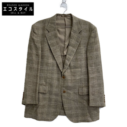 BURBERRY LONDON バーバリーロンドン BBE81-435-44 ﾍﾞｰｼﾞｭ ﾘﾈﾝｳｰﾙ ﾁｪｯｸ ﾃｰﾗｰﾄﾞｼﾞｬｹｯﾄ ジャケット 表記なし