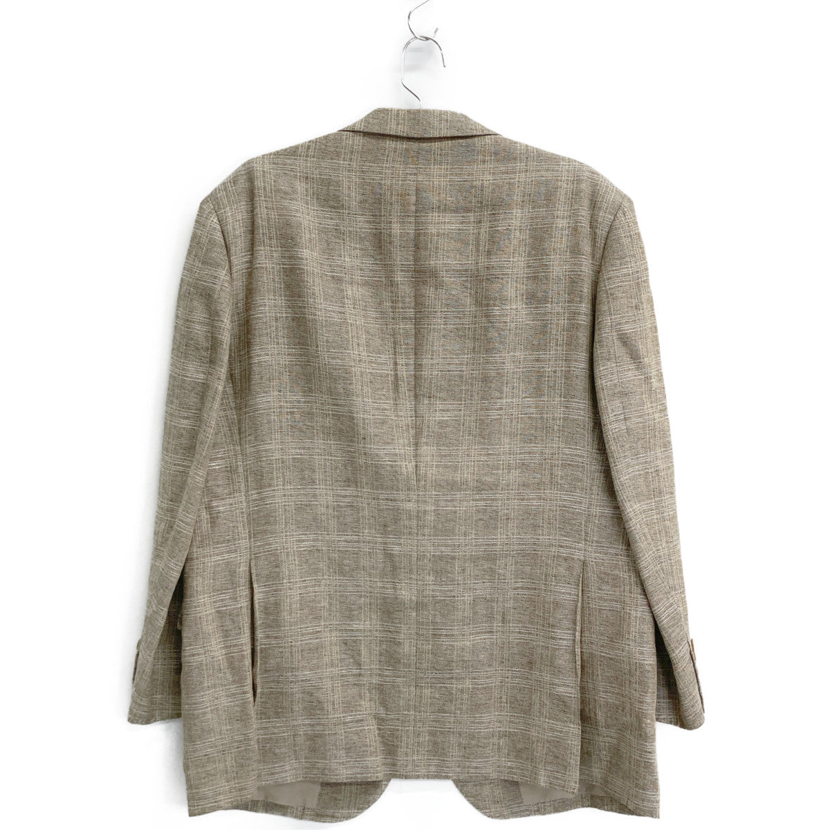 BURBERRY LONDON バーバリーロンドン BBE81-435-44 ﾍﾞｰｼﾞｭ ﾘﾈﾝｳｰﾙ ﾁｪｯｸ ﾃｰﾗｰﾄﾞｼﾞｬｹｯﾄ ジャケット 表記なし