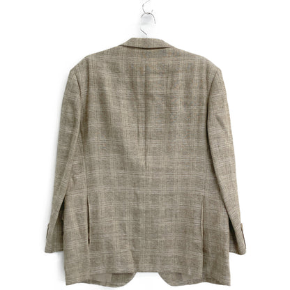 BURBERRY LONDON バーバリーロンドン BBE81-435-44 ﾍﾞｰｼﾞｭ ﾘﾈﾝｳｰﾙ ﾁｪｯｸ ﾃｰﾗｰﾄﾞｼﾞｬｹｯﾄ ジャケット 表記なし